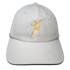Adidas Strapback Baseball Cap White One Size Adjustable Embroidered 6 Panel